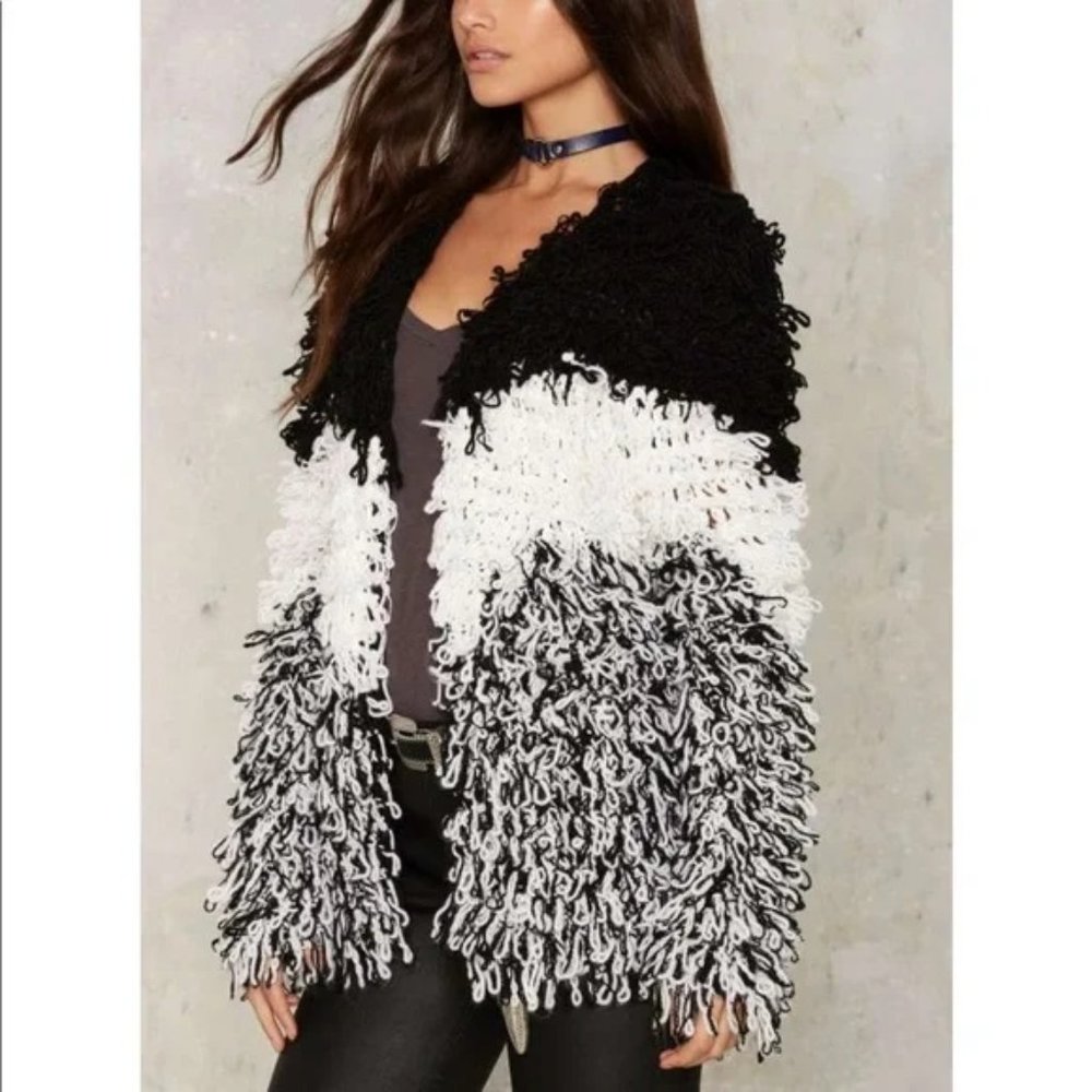 Stunning Bogo Chic Shaggy Colorblock Loop Knit Kn… - image 2